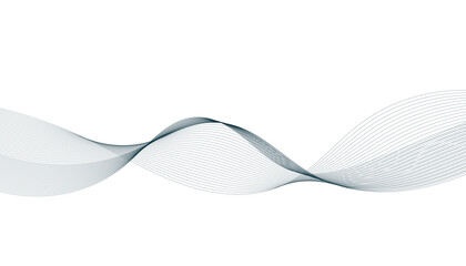 Abstract wave element for design. Digital frequency track equalizer. Stylized line art background. Vector illustration. Wave with lines created using the blend tool. Curved wavy line, smooth stripe.