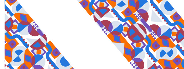 Obraz premium Abstract mosaic flat geometric banner