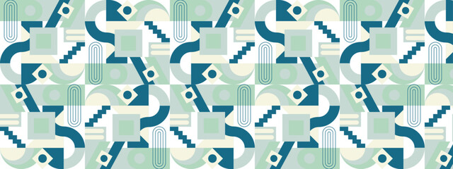 Abstract mosaic flat geometric banner