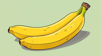 hand drawn cartoon banana illustration
