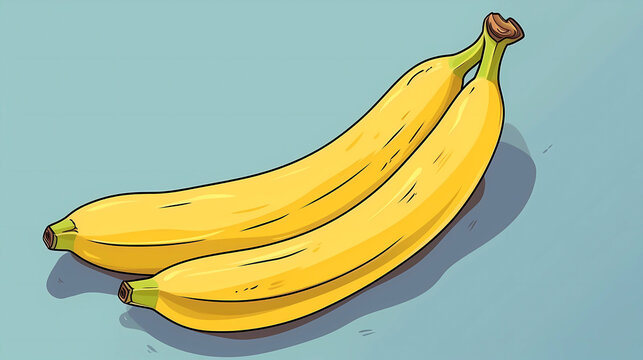 hand drawn cartoon banana illustration
