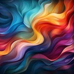 colorful rainbow waved background 