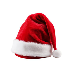 One Christmas hat on a white background. generative ai