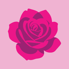 simple vector rose logo flower