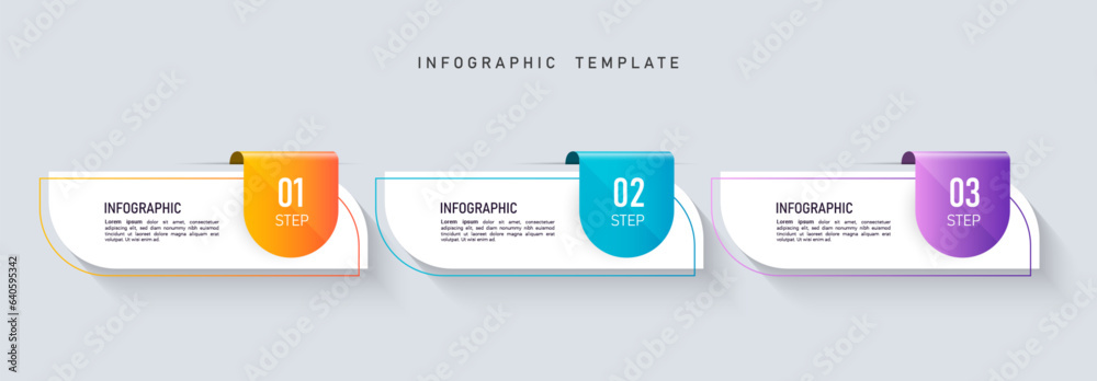 Poster presentation business infographic template vector.