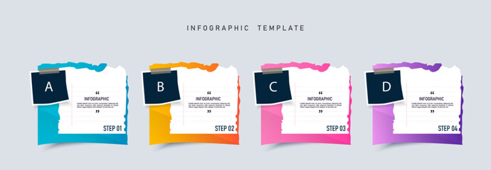 Presentation business infographic template vector.	
