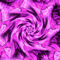 vivid pink spiraling to central vanishing point