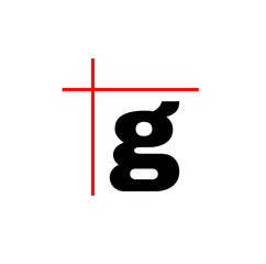 G brand name typography monogram.