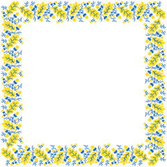 Vector illustration of Ukrainian ornament in ethnic floral style with oak leaves and acorns, identity, vyshyvanka, embroidery for print clothes, websites, banners. background. Floral design, border