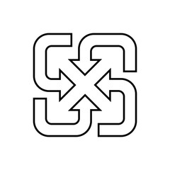 Fototapeta premium Circle Movement Icon. Rounding, Spinning Symbol - Vector