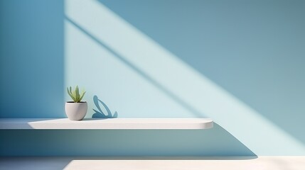 Minimalistic scenes in rooms with light and shadows for product placements.