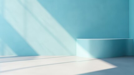 Minimalistic scenes in rooms with light and shadows for product placements.