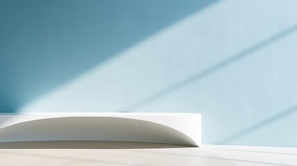 Minimalistic scenes in rooms with light and shadows for product placements.