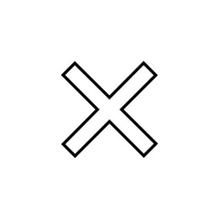 Cross Icon. Symbol of Cancel or Multiply - Vector.