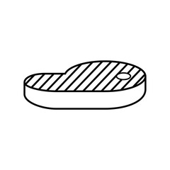 Grilled Meat Icon. BBQ, Barbecue Symbol - Vector.     