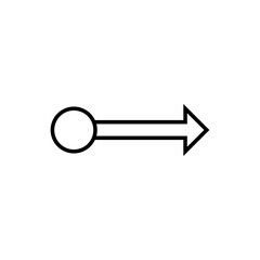 Movement Icon. Right Arrow. Direction Symbol - Vector. 