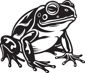 Frog icon, Frog silhouette, Frog Black logo, Vector Illustration, SVG