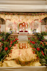 Table setting for an event party or wedding reception