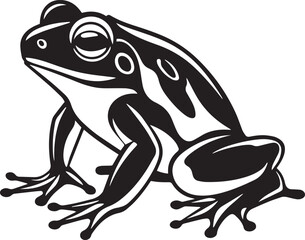 Frog icon, Frog silhouette, Frog Black logo, Vector Illustration, SVG