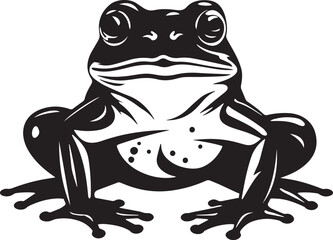 Frog icon, Frog silhouette, Frog Black logo, Vector Illustration, SVG