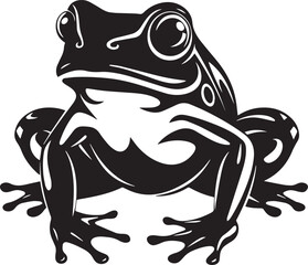 Frog icon, Frog silhouette, Frog Black logo, Vector Illustration, SVG