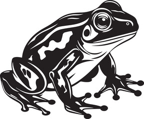 Frog icon, Frog silhouette, Frog Black logo, Vector Illustration, SVG