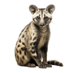 African Civet, transparent background, generative Ai
