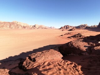 Le d&eacute;sert de Wadi Rum