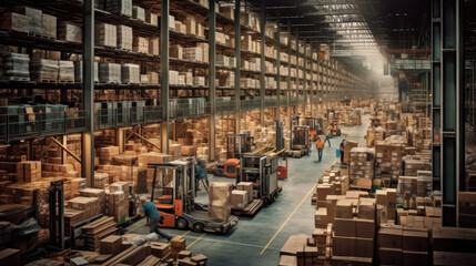 An industrial warehouse