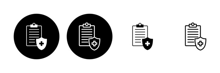 Medical insurance icon set. health insurance icon