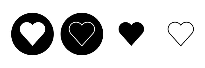 Love icon set. Heart icon vector. Like icon vector.