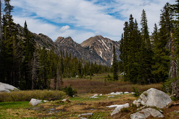 Obraz premium Mountain Views of the Teton Crest Trail in Teton National Park