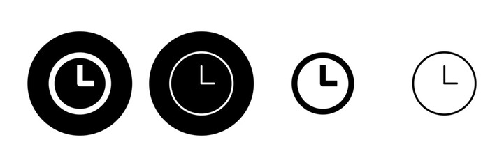 Clock icon set. Time icon vector. watch icon symbol