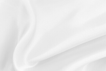 White fabric texture for background and design, beautiful pattern of silk or linen.