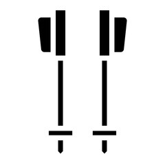 ski stick glyph 