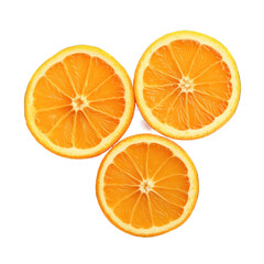Dried Orange slices isolated on transparent background. Generative AI