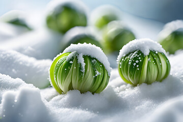 Sprouts through the white snow
Generate AI