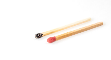 Fire matches on white. Red phosphorus heads.