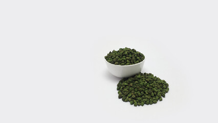 Close up of Dried green chana 