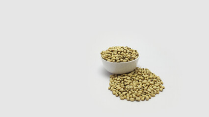  Close up of White cow pea beans Black eye bean