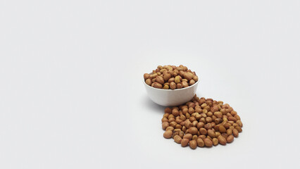 Close up of Raw Peanuts or Groundnuts 