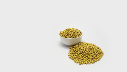 Close up of The soybean, soy bean, or soya bean