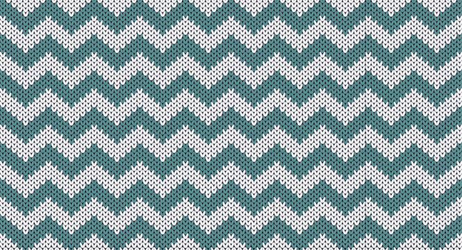 Zigzag horizontal green knitting pattern, Festive Sweater Design. Seamless Knitted Pattern, Norway Festive Sweater Fair Isle Design.