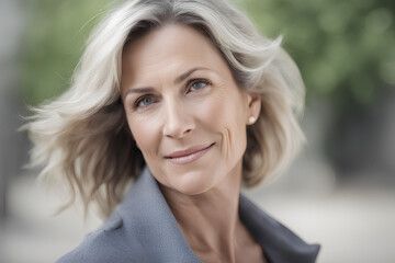 Naklejka premium woman in her 40s. Generative AI