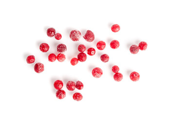 Frozen Lingonberry, Iced Cowberry, Snow Cranberry, Red Viburnum Berries, Frozen Lingonberry