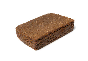 Black Bread Slices Isolated, Brown Organic Cereal Bread Pieces, Sliced Black Loaf Slices, Rye Bread
