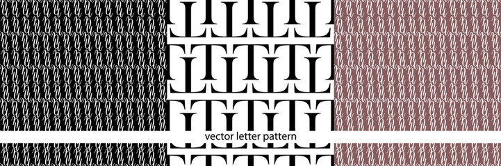 Fototapeta na wymiar A set of vector lettering black and white geometric patterns. Black and white font patterns. Geometric pattern. Letter pattern. Basic vector geometric pattern.