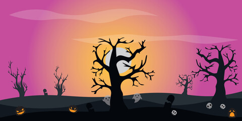 Vector background design with halloween theme