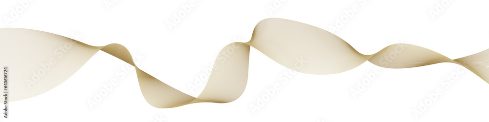Poster Vector wave dynamic gold lines. Smooth curve Gold gradient color on transparent background. Luxury background for your design. PNG image