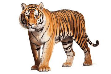 Tiger King Isolated on Transparent Background - Generative AI